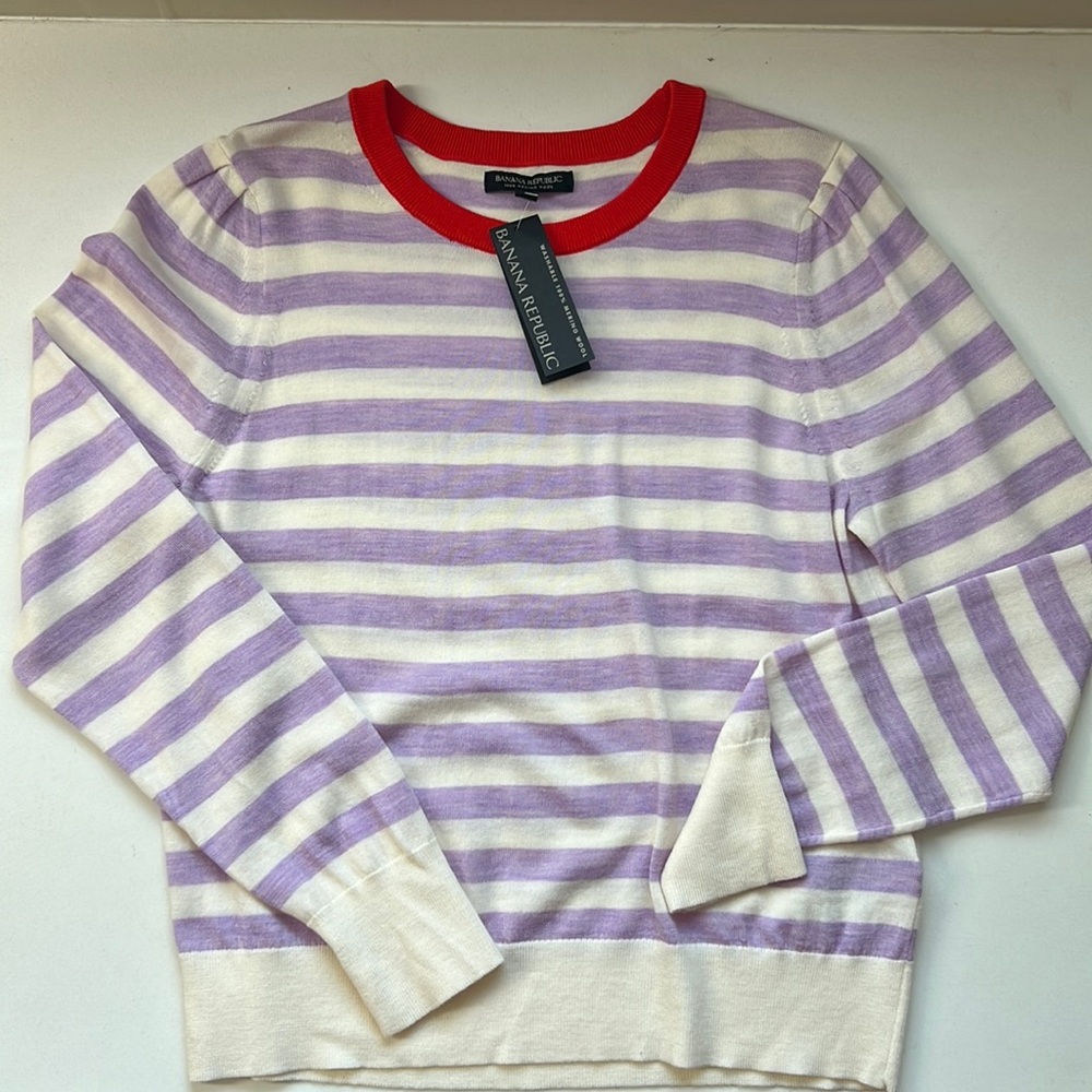 Banana Republic 100 merino wool crew neck sweater size L